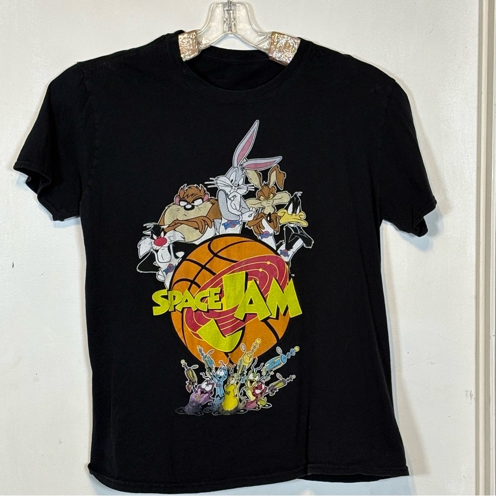 Vintage Space‎ Jam T-Shirt - Black Size Medium